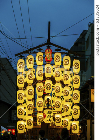 京都g園節吉山京都夏季祭夏季傳統日本三大祭 照片素材 圖片 圖庫