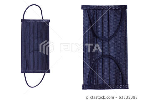 Black face mask with virus protection, with front and back side 63535385