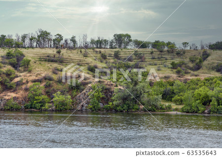 Khortytsia island sunset landscape, Ukraine Khortytsia island sunset landscape, Ukraine 63535643