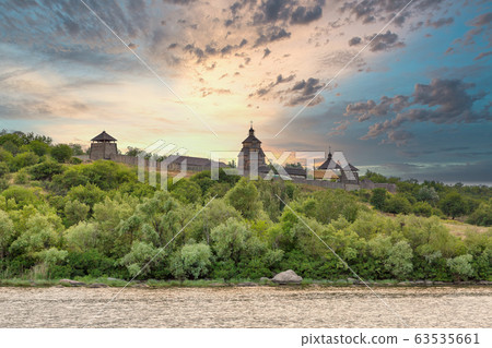 Medieval wooden Zaporozhian Sich buildings on 63535661