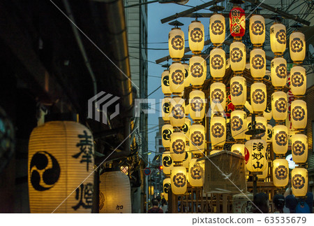 京都g園祭吉山京都夏季祭夏季傳統 照片素材 圖片 圖庫