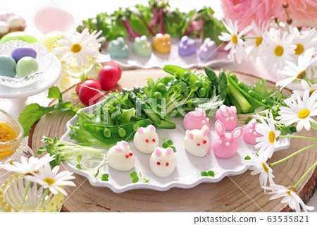 Easter salad quail boiled egg rabbit Easter salad quail boiled egg rabbit 63535821