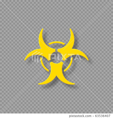 Vector biohazard warning symbol. 63536407