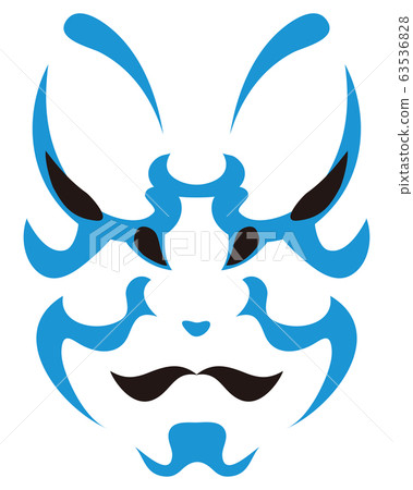 日本傳統藝術歌舞uki臉部化妝 日本傳統藝術歌舞uki臉部化妝 63536828