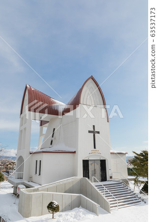 Hakodate _ St. John's Church snow scene 63537173