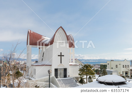 Hakodate _ St. John's Church snow scene 63537174