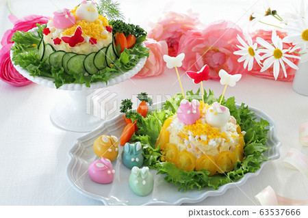 復活節沙拉土豆沙拉蛋糕 63537666