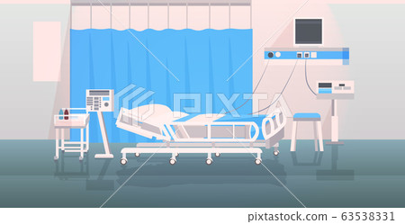 hospital operating table and medical devices modern clinic surgery room intensive therapy ward interior horizontal 63538331
