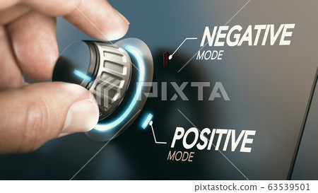 Change to positive attitude. Psychology concept. Change to positive attitude. Psychology concept. 63539501