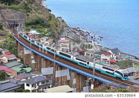 Tokaido Main Line Hayakawa-Nebugawa JR East 251 Series RE-4 formation (Omiya) "Super View Odoriko" 63539664