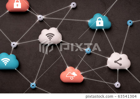 Pastel Cloud technology on colorful & creative 63541304