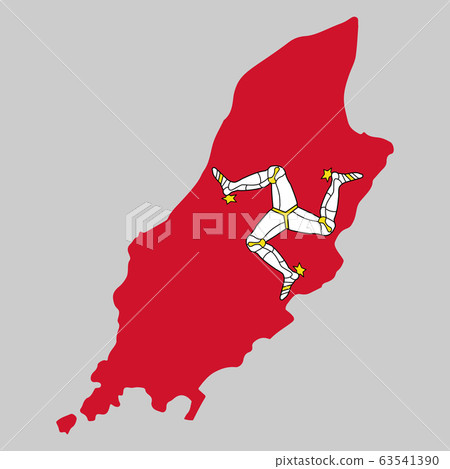 Isle of Man Map flag Vector 63541390