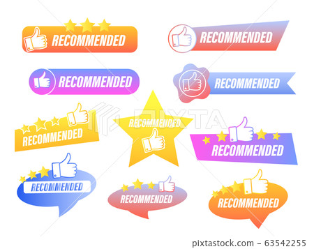 Recommend badges creative vector Recommend badges creative vector 63542255