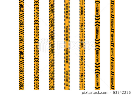 Caution and danger tapes. 63542256
