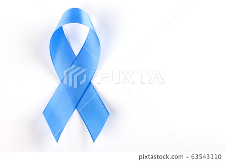 awareness light blue ribbon on white background and for prostate cancer awareness campaign and men's health concept 63543110