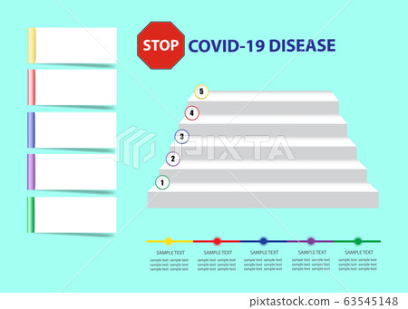 Medical infographic of five step stairways Medical infographic of five step stairways 63545148