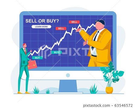 Online Trading Lesson Sell or Buy Analyzing Chart. Online Trading Lesson Sell or Buy Analyzing Chart. 63546572