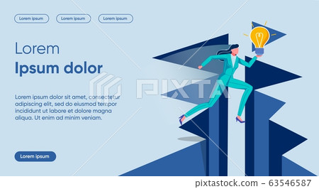 Idea Carrying Flat Landing Page Vector Template Idea Carrying Flat Landing Page Vector Template 63546587