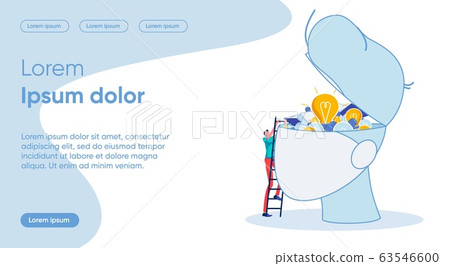 Idea Storage Flat Landing Page Vector Template Idea Storage Flat Landing Page Vector Template 63546600