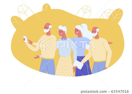 Elderly Active and Progressive People with Phones. Elderly Active and Progressive People with Phones. 63547016