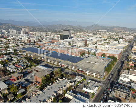 Aerial view of downtown Glendale, city in Los Angeles Aerial view of downtown Glendale, city in Los Angeles 63547403
