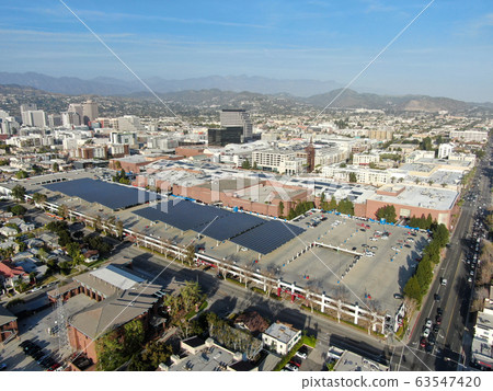 Aerial view of downtown Glendale, city in Los Angeles  63547420