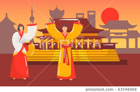 China country culture travel and traditions cartoon vector illustration. China country culture travel and traditions cartoon vector illustration. 63548408
