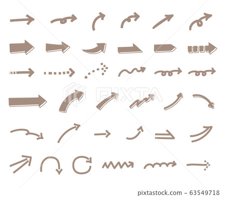 Simple and fashionable arrow / vector / illustration / brown 63549718