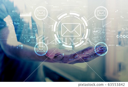 Email concept with young man 63553842