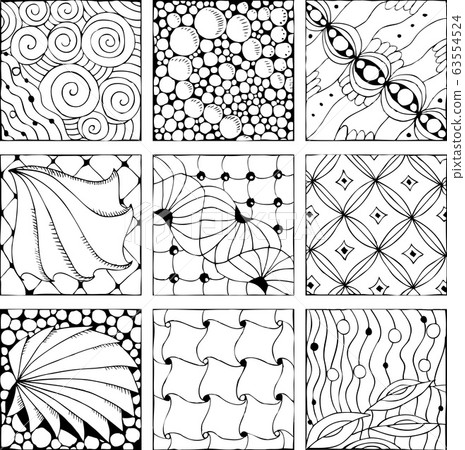 Hand drawn zentangle background for coloring page Hand drawn zentangle background for coloring page 63554524