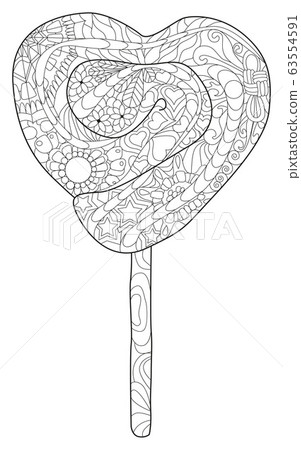 Vector lollipop with abstract ornaments for 63554591