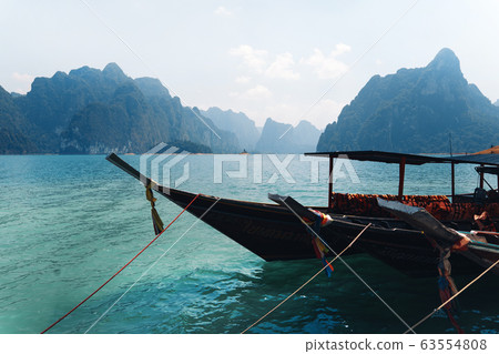 Lakes and rocky mountains, reservoirs,Beautiful 63554808
