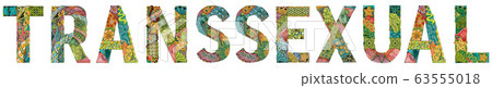 Word TRANSSEXUAL with a pattern in tribal Indian 63555018