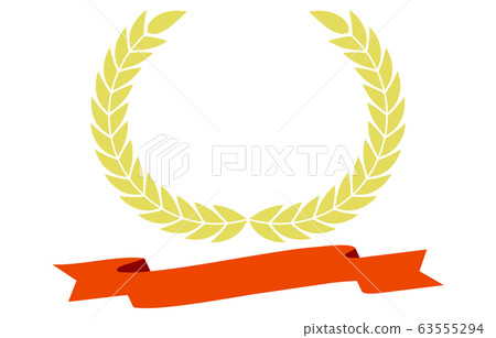 月桂花冠標題裝飾的插圖 月桂花冠標題裝飾的插圖 63555294
