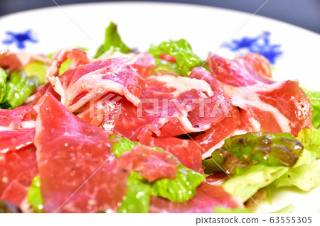 Raw marinated ham 63555305