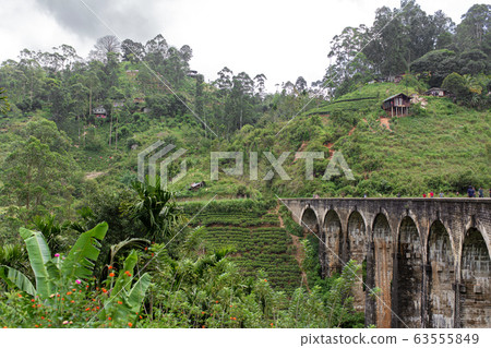 The famous nine-arch bridge of the railway in the The famous nine-arch bridge of the railway in the 63555849