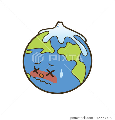 Warming image illustration-earth character Warming image illustration-earth character 63557520