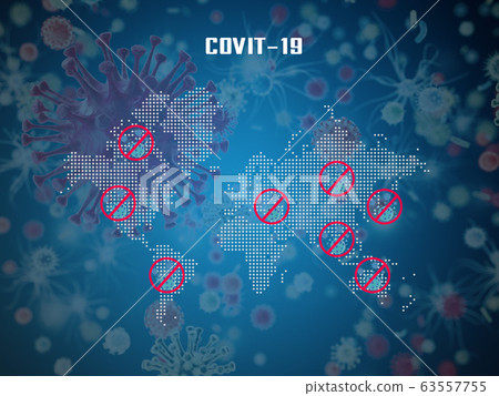Coronavirus COVIT-19. Deadly type of virus 63557755