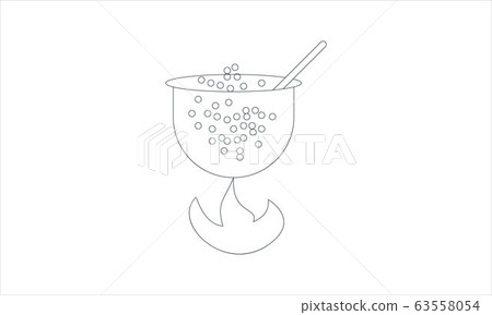 cauldron, cookpot, halloween pot 63558054
