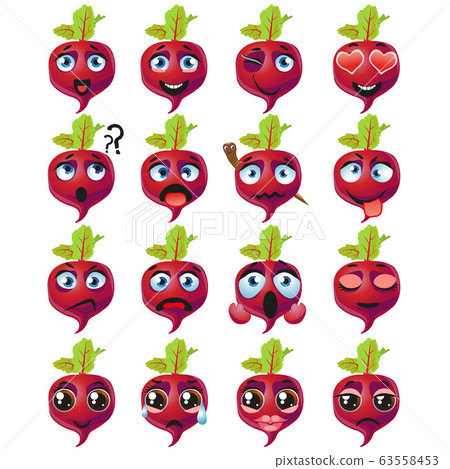 Beetroot Emoji Emoticon Expression. Funny cute 63558453
