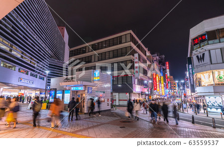 Yokohama Cityscape in Japan: View of Yokohama Station and Other Areas (Night View) = March 7, 2020 63559537