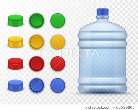 plastic bottles and caps