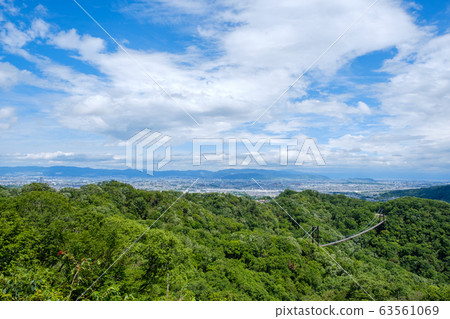 帶有大型吊橋的星野布蘭科細田花園景觀 63561069
