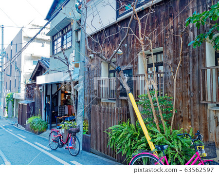 The streets of the neighborhood of Karahori, Chuo-ku, Osaka 63562597