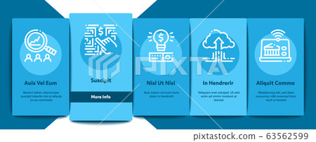 Fintech Innovation Onboarding Elements Icons Set Vector Fintech Innovation Onboarding Elements Icons Set Vector 63562599