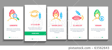 Skin Care Cosmetic Onboarding Elements Icons Set Vector 63562643