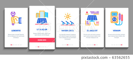 Solar Energy Technicians Onboarding Elements Icons Set Vector Solar Energy Technicians Onboarding Elements Icons Set Vector 63562655