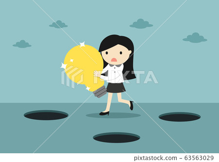 Business concept, Careless business woman is 63563029