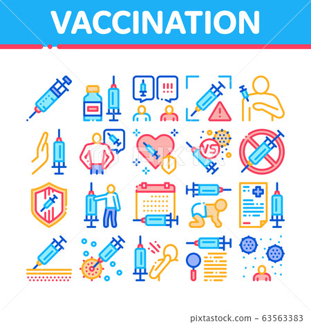 Vaccination Syringe Collection Icons Set Vector Vaccination Syringe Collection Icons Set Vector 63563383