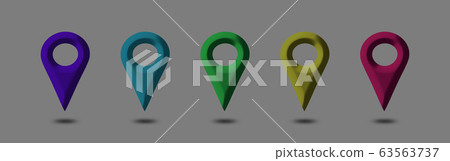Map mark color variations - Stock Illustration [63563737] - PIXTA